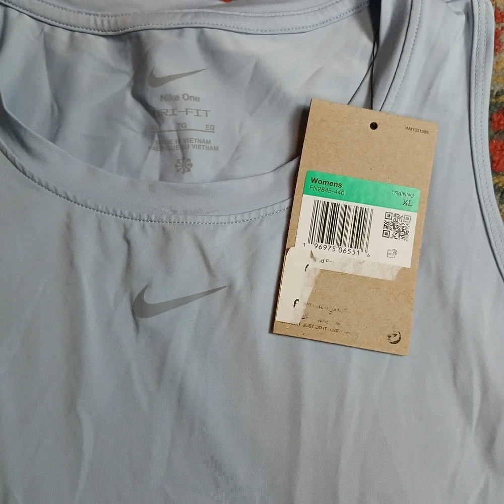 NWT Nike‎ Women's Size XL Dri-Fit Dry Training Athletic Tank Top Sleeveless Blue